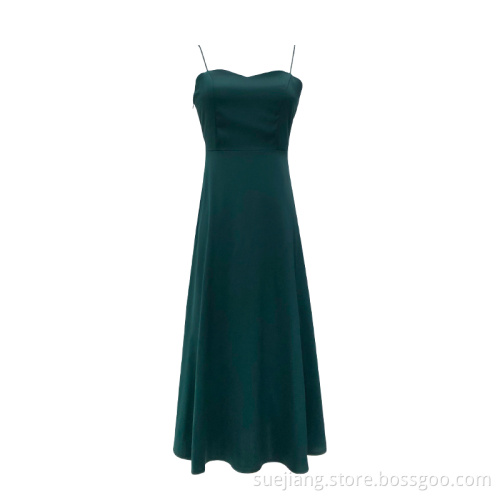 Elegant Sexy Backless Slip Long Evening Silk Dresses